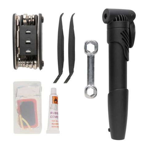 Reparationskit för cykel 17 delar svart | Inget reklamtryck | Inte tillgängligt | Inte tillgängligt