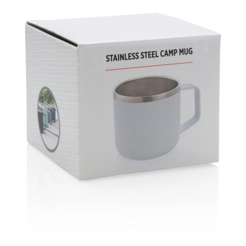 Stainless steel campingmugg vit