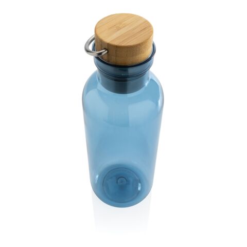 GRS RPET flaska med lock i FSC bambu och handtag blå | Inget reklamtryck | Inte tillgängligt | Inte tillgängligt