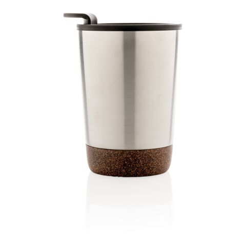 GRS RPP stainless steel kork mugg silver | Inget reklamtryck | Inte tillgängligt | Inte tillgängligt