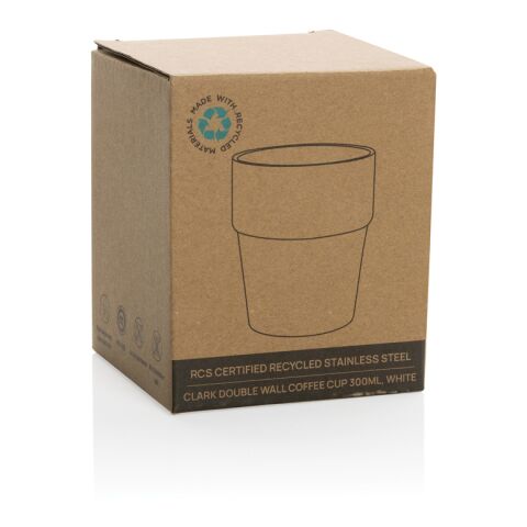 Clark dubbelväggig kaffemugg 300ml RCS vit | Inget reklamtryck | Inte tillgängligt | Inte tillgängligt