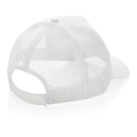 Impact AWARE™ 5 paneler truckerkeps, 190gr återvunnen bomull vit | Inget reklamtryck | Inte tillgängligt | Inte tillgängligt | Inte tillgängligt