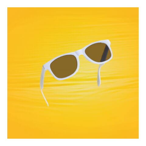 Solglasögon i GRS återvunnen PP plast vit | Inget reklamtryck | Inte tillgängligt | Inte tillgängligt