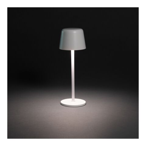 Zenic RCS återvunnen plast USB laddningsbar bordslampa vit | Inget reklamtryck | Inte tillgängligt | Inte tillgängligt