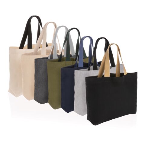 Impact Aware™ stor tote-väska 240 gsm ofärgad rcanvas marinblå | Inget reklamtryck | Inte tillgängligt | Inte tillgängligt | Inte tillgängligt