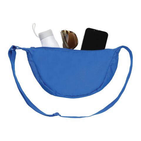 Crescent AWARE™ RPET Halvmåneformad crossbody-väska kungligt blå | Inget reklamtryck | Inte tillgängligt | Inte tillgängligt | Inte tillgängligt