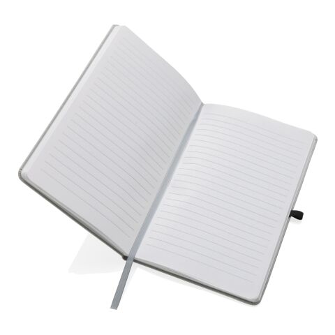 A5 hardcover anteckningsbok i återvunnet läder ljusgrå