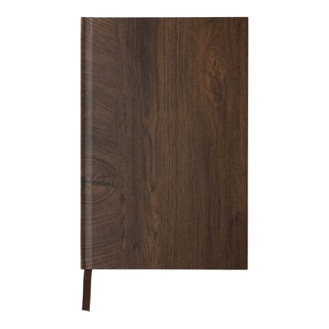 Kavana A5 anteckningsbok med trätryck mörkbrun | Inget reklamtryck | Inte tillgängligt | Inte tillgängligt