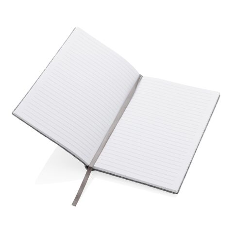 A5 softcover filt anteckningsbok GRS certifierad grå | Inget reklamtryck | Inte tillgängligt | Inte tillgängligt