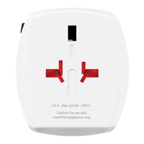 SKROSS World Travel Adapter MUV 2-polig med USB A och C vit | Inget reklamtryck | Inte tillgängligt | Inte tillgängligt