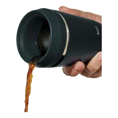 Topl To Go-glas i återvunnet stål Patenterat 360-lock 235 ml grå | Inget reklamtryck | Inte tillgängligt | Inte tillgängligt