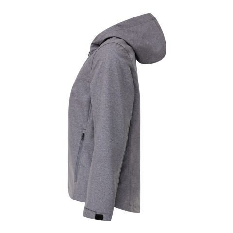 Iqoniq Makalu soft shell damjacka i återvunnen polyester vulkanmelerad grå | L