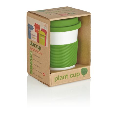 PLA-kaffemugg grön-vit | Inget reklamtryck | Inte tillgängligt | Inte tillgängligt