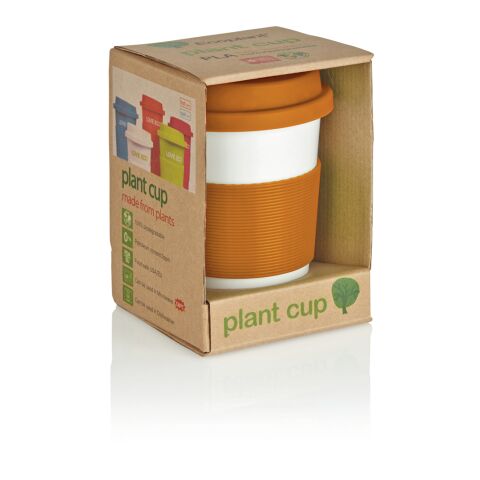 PLA-kaffemugg orange-vit | Inget reklamtryck | Inte tillgängligt | Inte tillgängligt