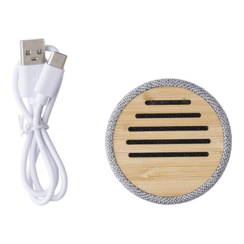 Trådlös bambu högtalare Cory Grå | Inget reklamtryck | Inte tillgängligt | Inte tillgängligt