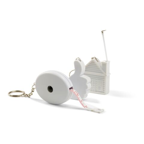 Nyckelring med måttband, 1 m Vit | Inget reklamtryck | Inte tillgängligt | Inte tillgängligt
