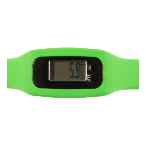 Stegräknare med armband i silikon limegrön