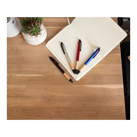 Kulspetspenna av ABS med tre färger Malachi Röd | Inget reklamtryck | Inte tillgängligt | Inte tillgängligt