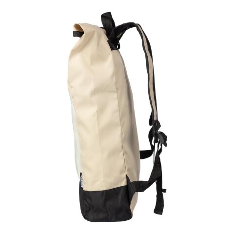 rPET (600D) roll-top backpack Marlene beige | Inget reklamtryck | Inte tillgängligt | Inte tillgängligt