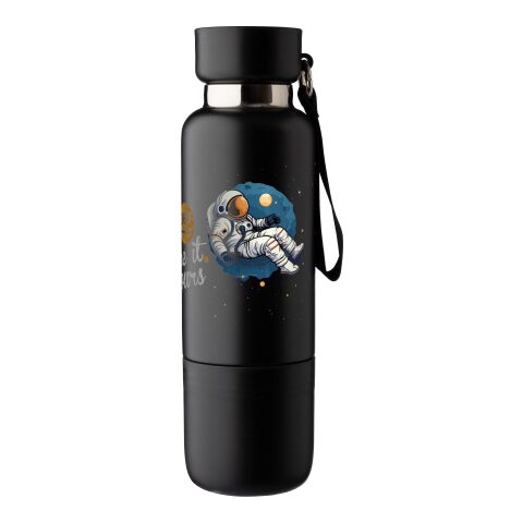 Stainless steel double-walled bottle (500 ml) Lieselotte Svart | Inget reklamtryck | Inte tillgängligt | Inte tillgängligt