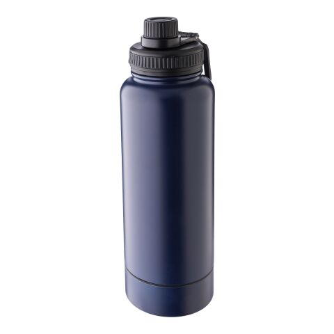 Stainless steel double-walled drinking bottle 1000 ml Nathaniel Svart | Inget reklamtryck | Inte tillgängligt | Inte tillgängligt