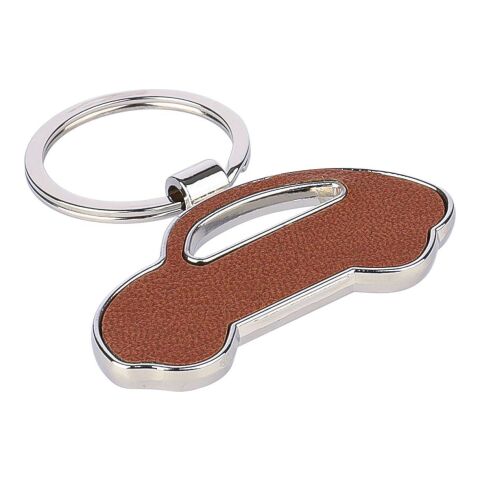 Recycled leather keychain Joan Brun | Inget reklamtryck | Inte tillgängligt | Inte tillgängligt