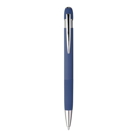 Recycled PU notebook (A5) and ballpen set Tarek Blå