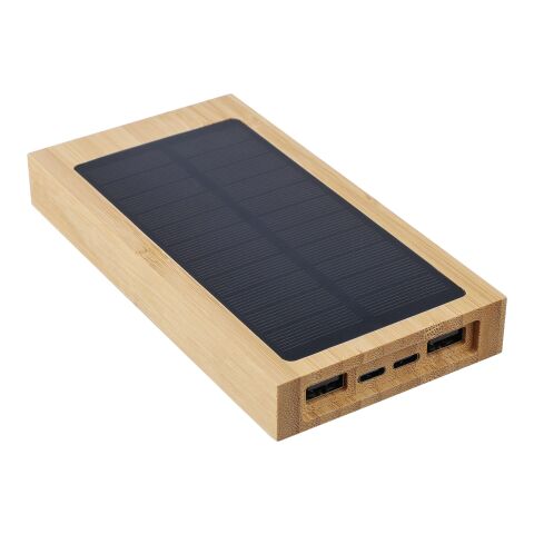 Bamboo solar power bank Elz Brun | Inget reklamtryck | Inte tillgängligt | Inte tillgängligt