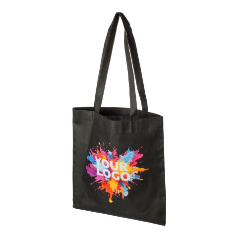 Recycled nonwoven (80 gsm) shopping bag Vian Svart | Inget reklamtryck | Inte tillgängligt | Inte tillgängligt