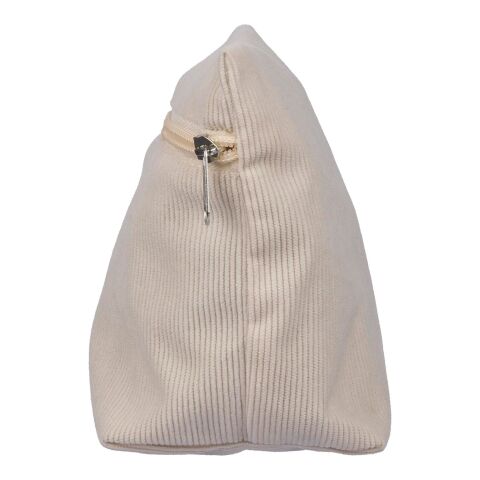 Corduroy zippered cosmetic pouch Tia beige | Inget reklamtryck | Inte tillgängligt | Inte tillgängligt