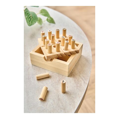 Pine wooden mini Sudoku set Kenza Brun | Inget reklamtryck | Inte tillgängligt | Inte tillgängligt