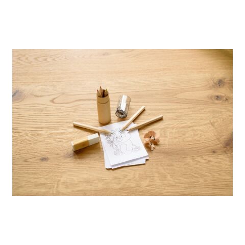 ABS and cardboard tube with pencils Libbie Svart | Inget reklamtryck | Inte tillgängligt | Inte tillgängligt