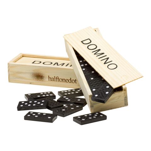 Wooden box with domino game Enid Brun | Inget reklamtryck | Inte tillgängligt | Inte tillgängligt