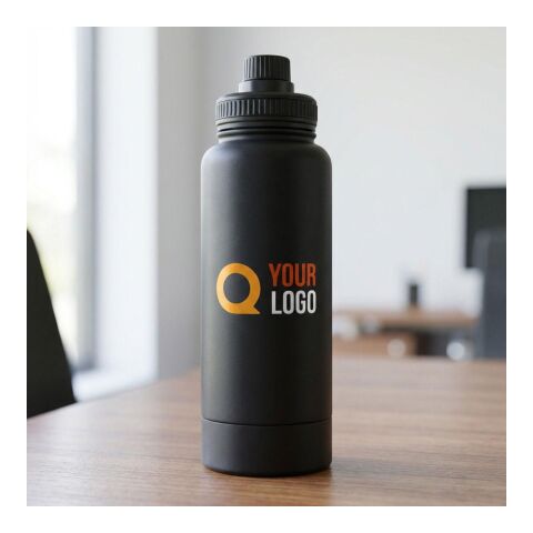 Stainless steel double-walled drinking bottle 1000 ml Nathaniel Vit | Inget reklamtryck | Inte tillgängligt | Inte tillgängligt