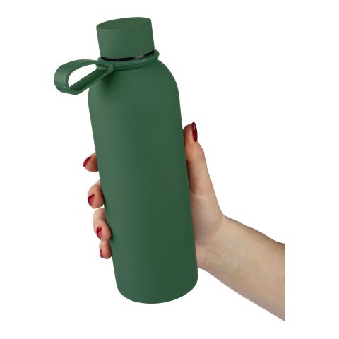 Recycled stainless steel double-walled drinking bottle (500 ml) Sena Grön | Inget reklamtryck | Inte tillgängligt | Inte tillgängligt