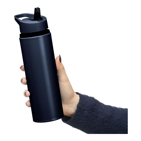 Recycled stainless steel drinking bottle (500 ml) Zeno Blå