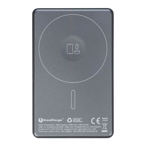 BrandCharger power bank Powerwave 2 | Recycled | 10,000 mAh grå