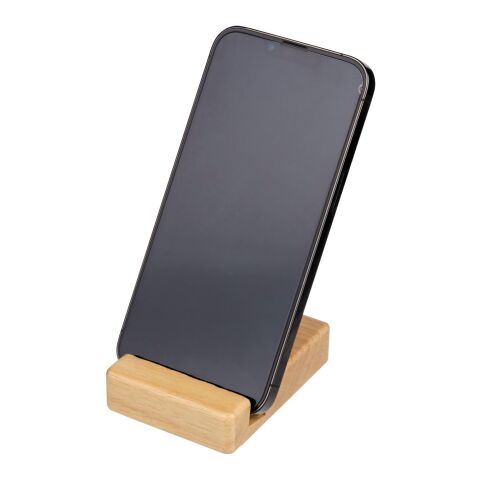 Phone holder Nyla | Recycled wood Brun