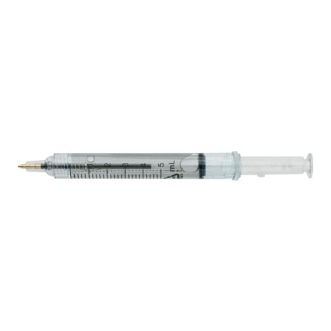 Recycled ABS syringe shaped ballpen Dr. David Transparent