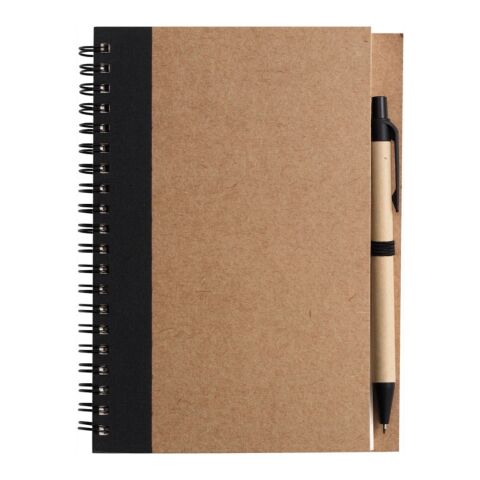 Wire bound notebook with ballpen. Stella Ljusblå