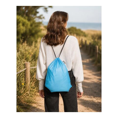 rPET polyester (210D) drawstring backpack Calix Svart