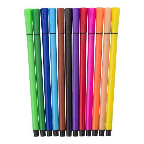 12 st vattenbaserade filtpennor Ljusblå | Inget reklamtryck | Inte tillgängligt | Inte tillgängligt