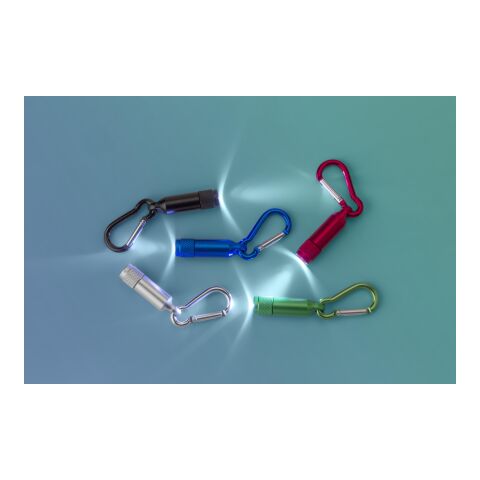 Mini ficklampa i aluminium med karbinkrok Svart | Inget reklamtryck | Inte tillgängligt | Inte tillgängligt