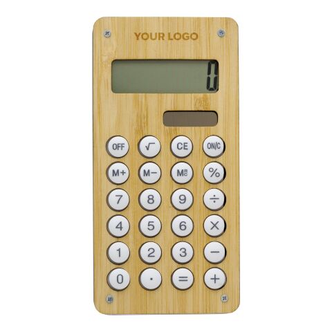 Bamboo calculator ljusbrun | Inget reklamtryck | Inte tillgängligt | Inte tillgängligt