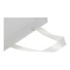 Smartfold 230 g/m² papperspåse med satinhandtag och glansig laminering – 24 x 10 x 32 cm vit