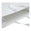 Smartfold 230 g/m² papperspåse med satinhandtag och glansig laminering – 42 x 12 x 35 cm vit