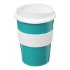 Americano® Medio 300 ml mugg med grepp Aquablå-Vit | Inget reklamtryck | Inte tillgängligt | Inte tillgängligt