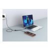Terra 100 W RCS-kabel med dubbel USB-C-utgång svart-grå