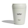 Topl To Go-glas i återvunnet stål Patenterat 360-lock 235 ml brun