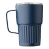 Recycled stainless steel double-walled travel mug (450 ml) Calo Grön | Inget reklamtryck | Inte tillgängligt | Inte tillgängligt